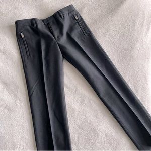 SAINT LAURENT PARIS // black wool cropped trouser pants (0)